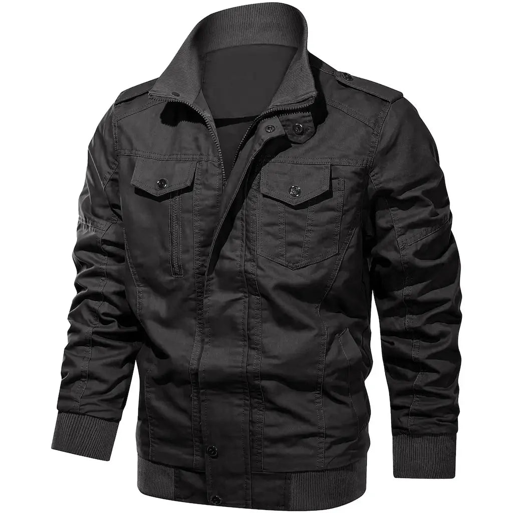 Veste en Jean Militaire Homme Grise