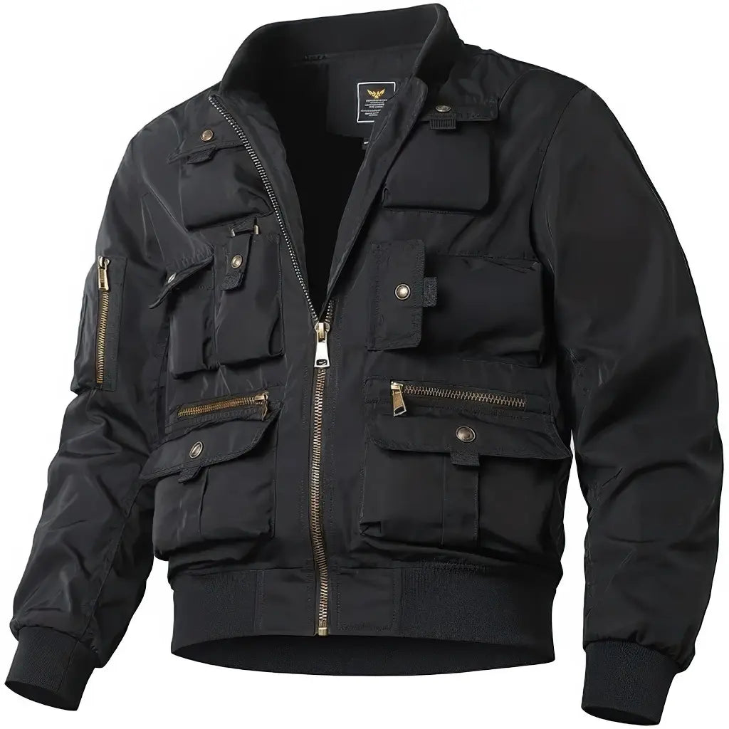 Veste Militaire Noire Homme