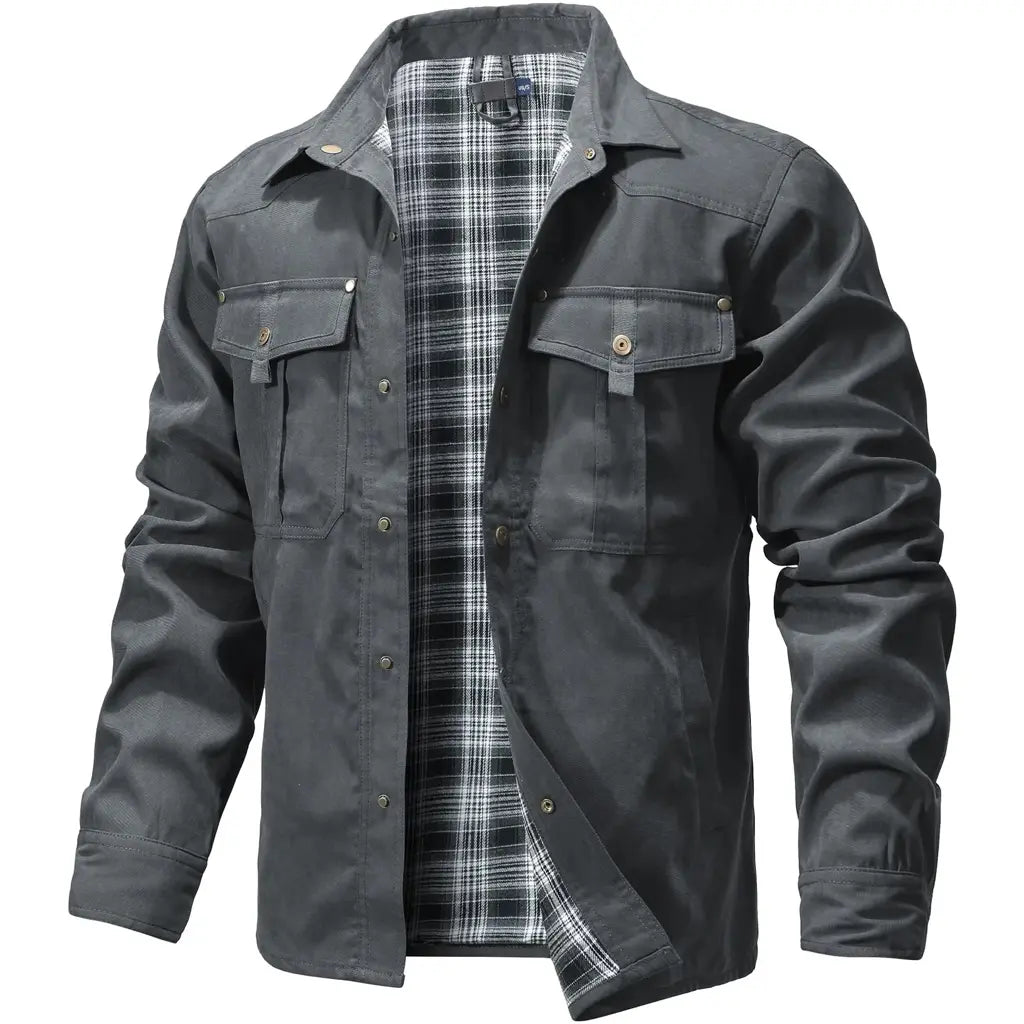 Veste Militaire Chic Grise