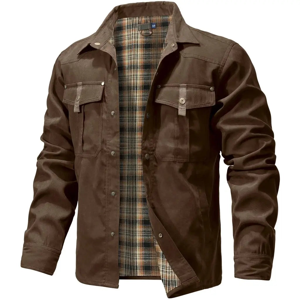 Veste Militaire Chic Marron