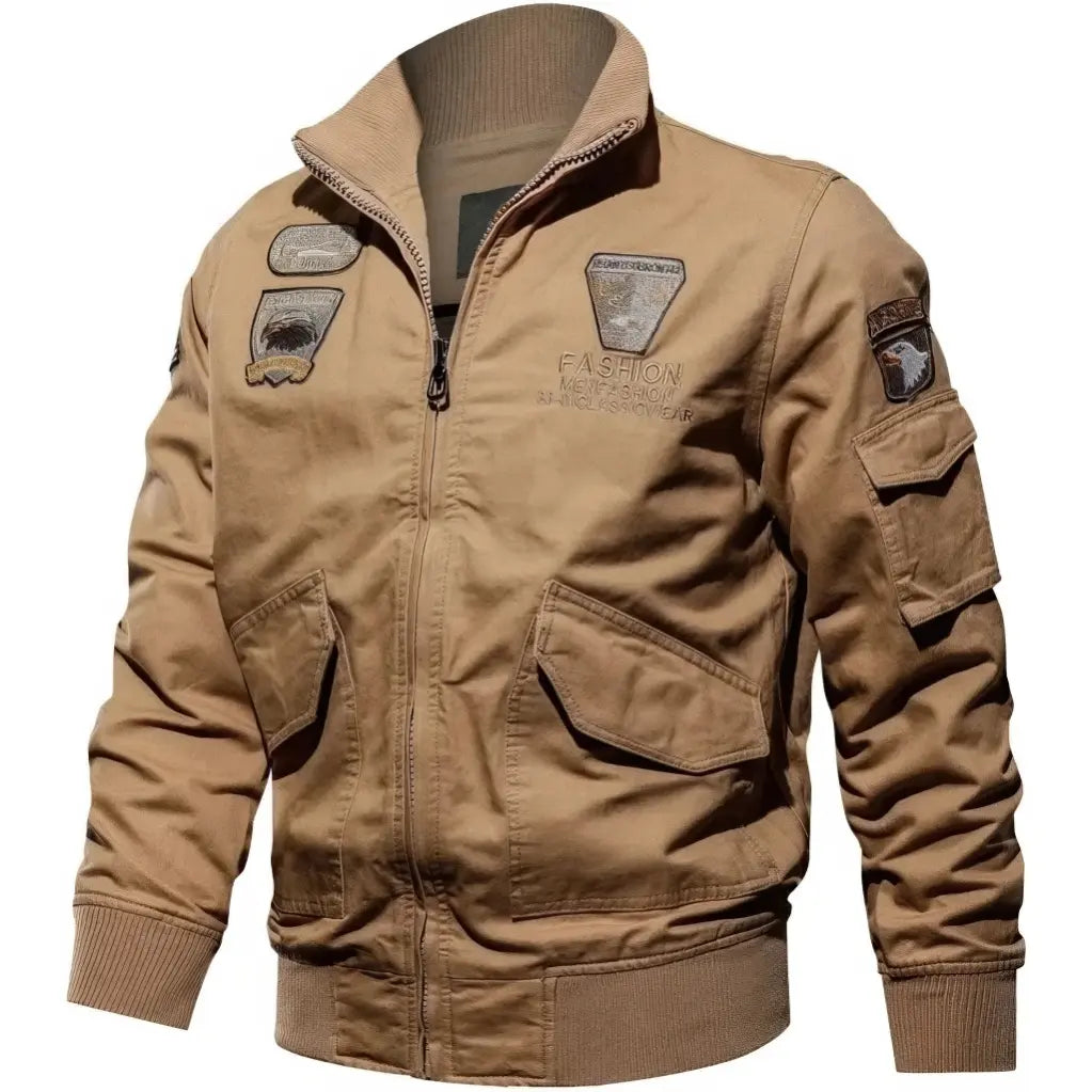 Veste Cargo Militaire Homme Beige