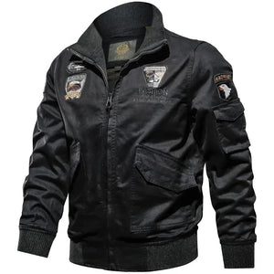 Veste Cargo Militaire Homme Noire