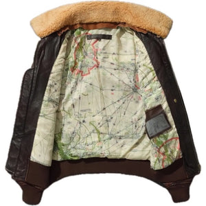 Veste en Cuir Homme Militaire