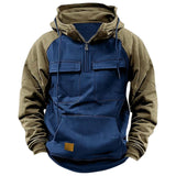 Pull Style Militaire Homme Bleu