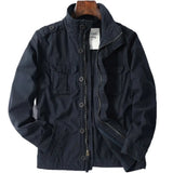 Veste Motif Militaire Homme Bleue