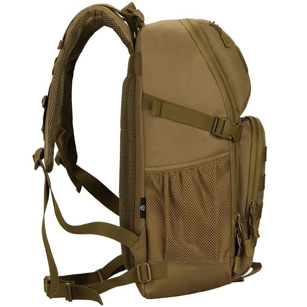 Sac à Dos Militaire Beige Côté