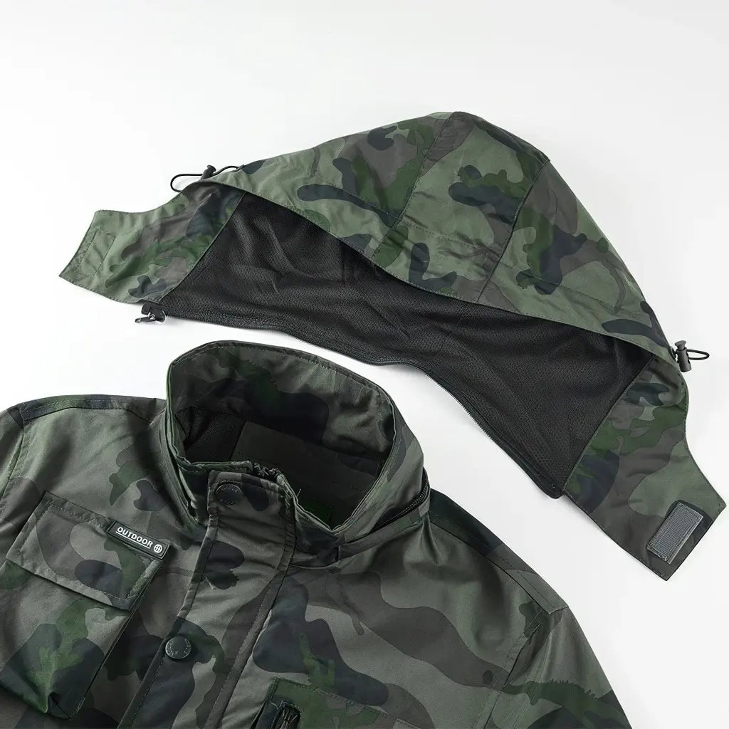 Veste Militaire Kaki Capuche