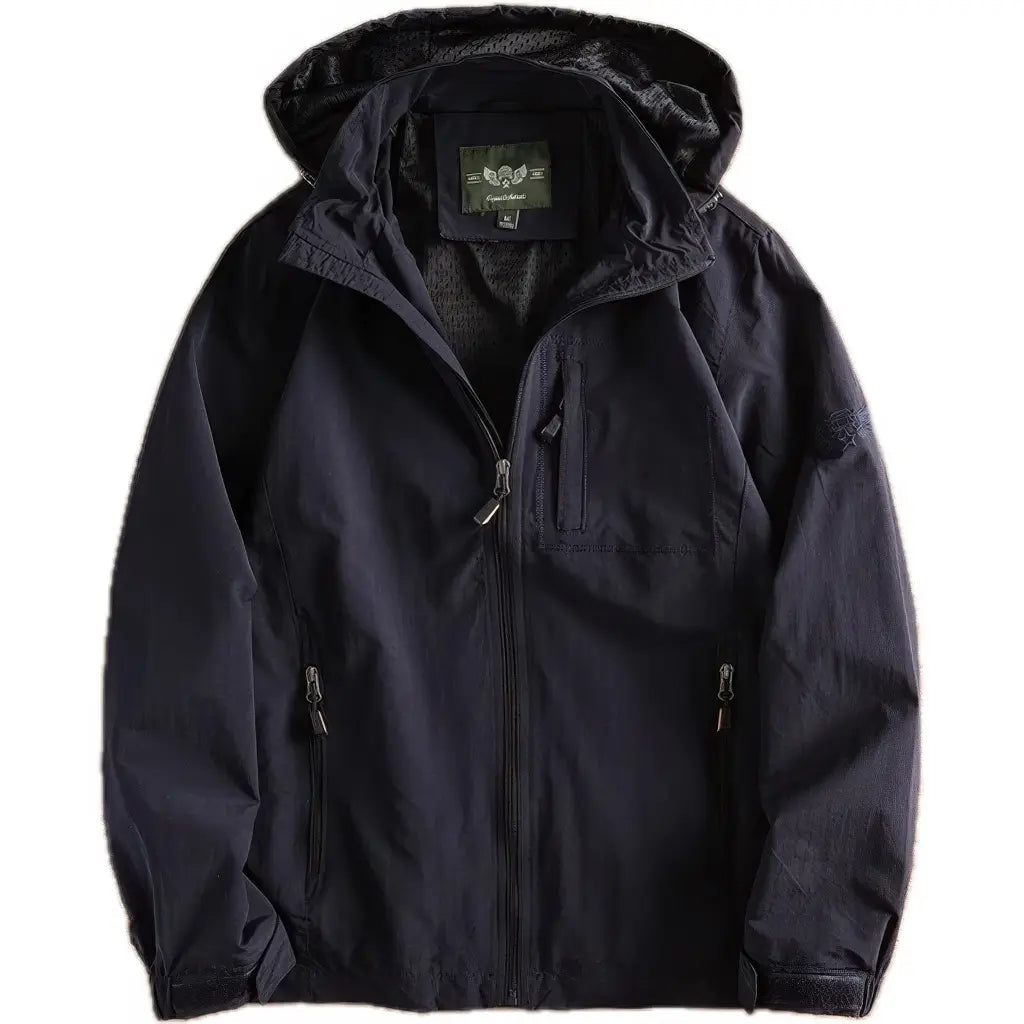 Veste à Capuche Militaire Noire