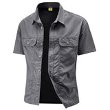 Chemise Homme Militaire Gris