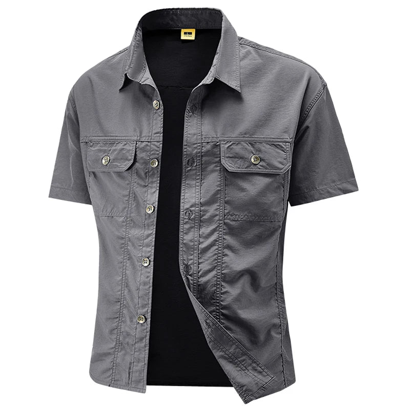 Chemise Homme Militaire Gris