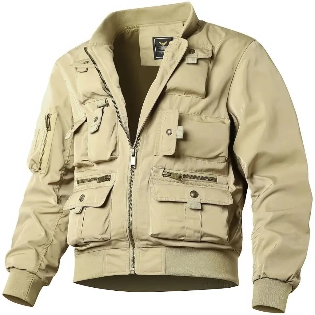 Veste Militaire Beige Homme