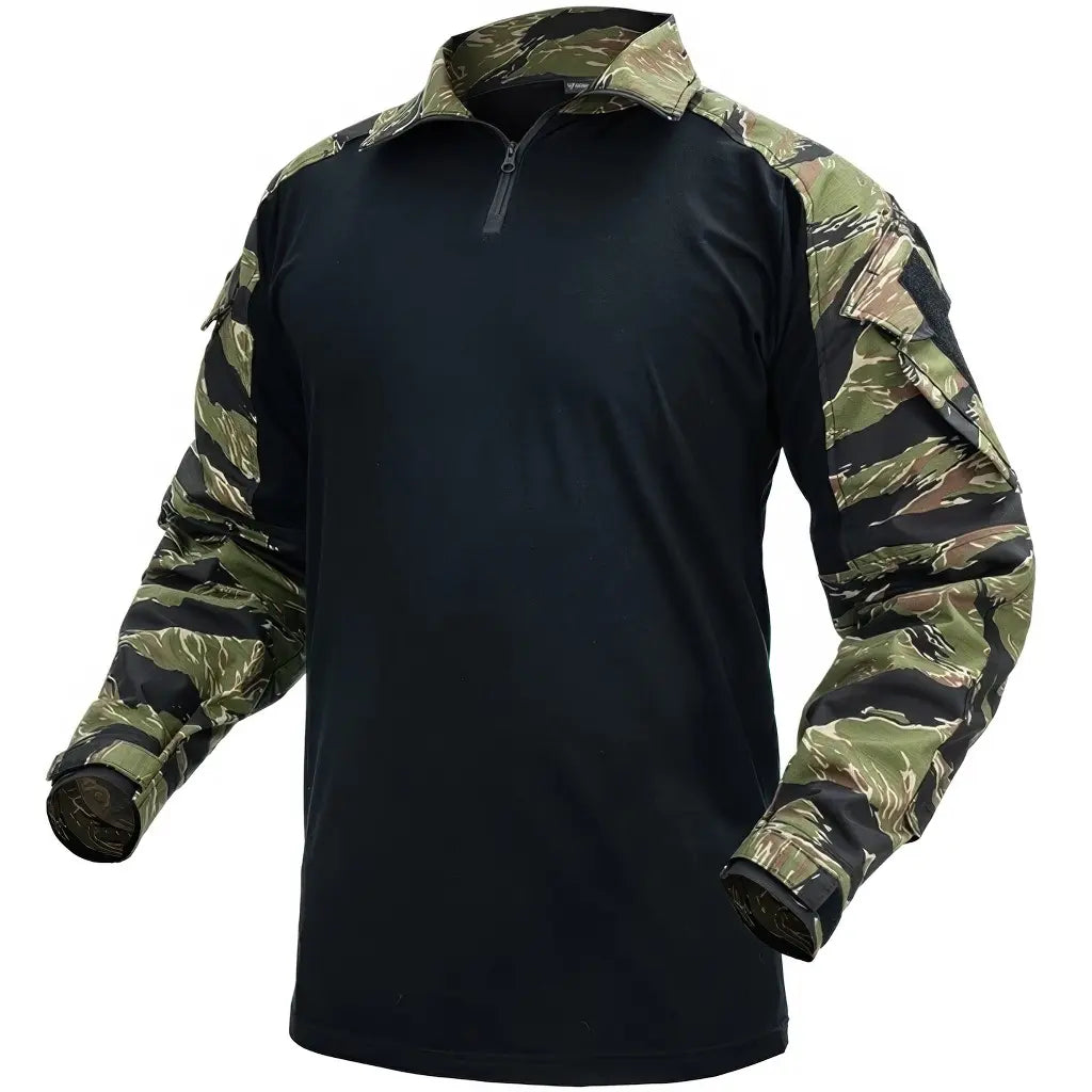 Chemise Longue Militaire Noir Camo