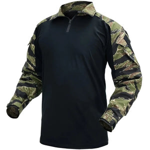 Chemise Longue Militaire Noir Camo