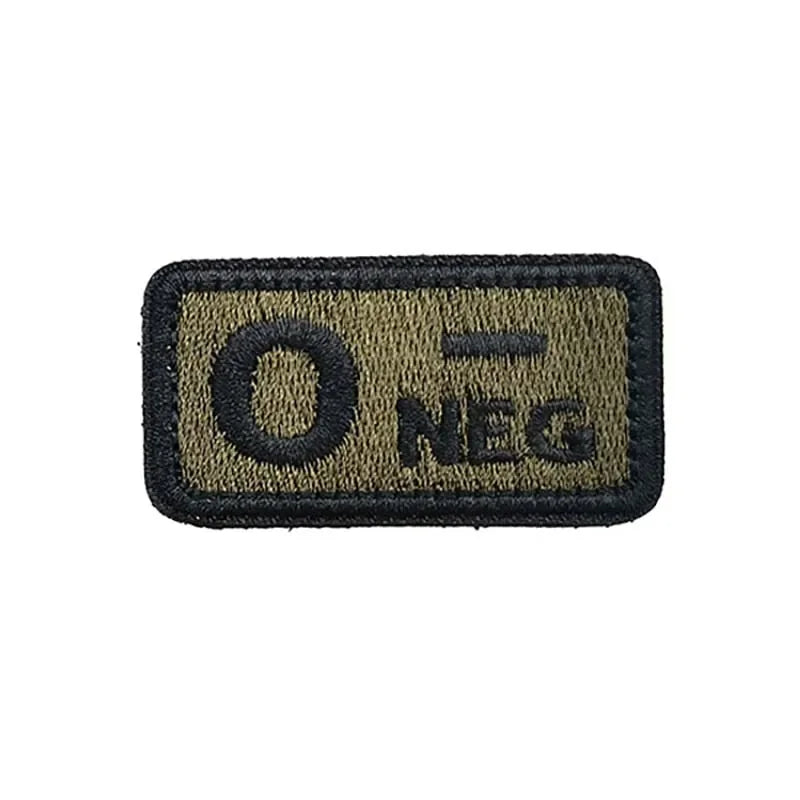 Patch Militaire Groupe Sanguin O-