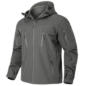 Veste Militaire Imperméable Doublée Polaire Grise