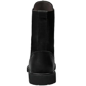 Bottes Cuir Homme Style Militaire Arrière