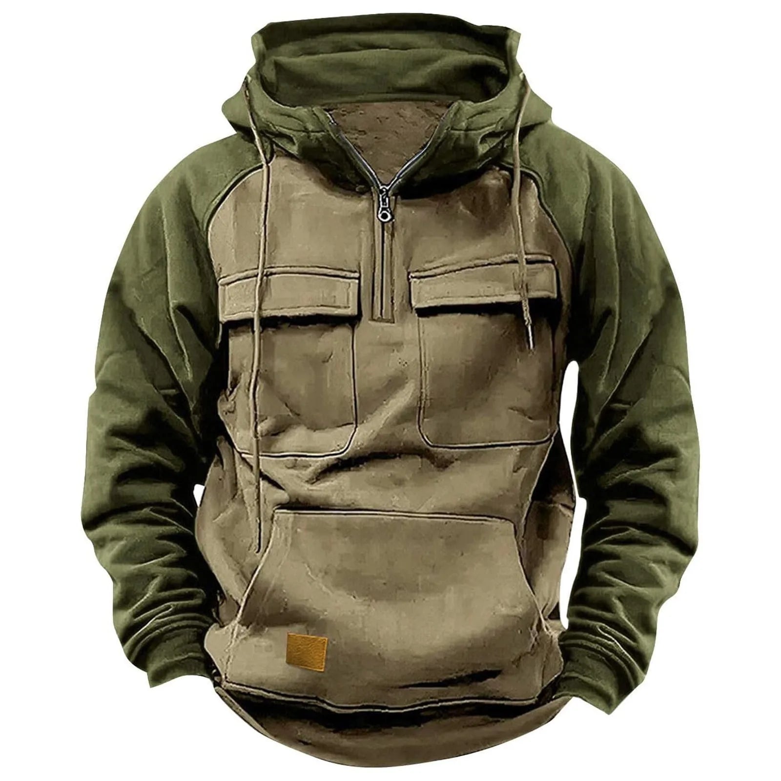 Pull Style Militaire Homme Beige