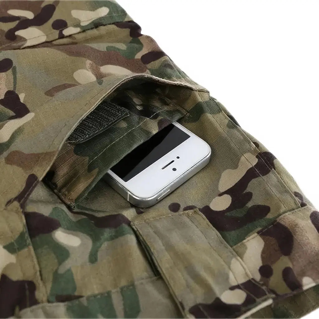 Pantalon Couleur Militaire Poche