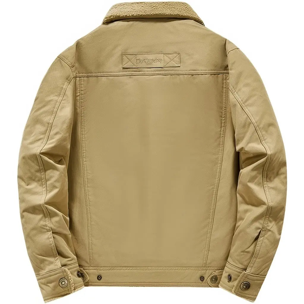 Veste Militaire Fourrure Beige