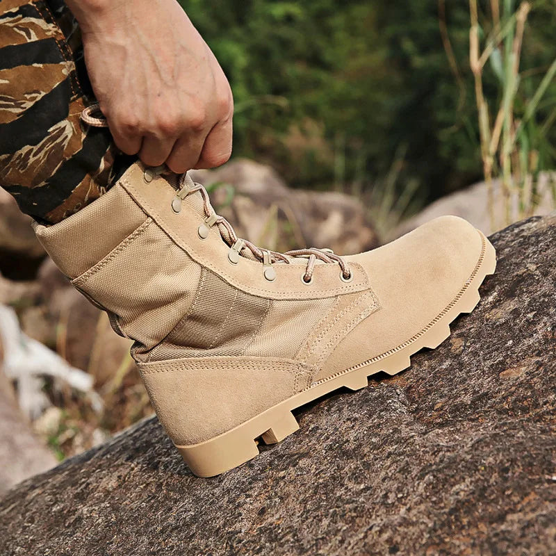 Chaussures Militaires en Toile Beiges