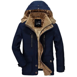 Veste Militaire Chaude Homme Bleu Marine