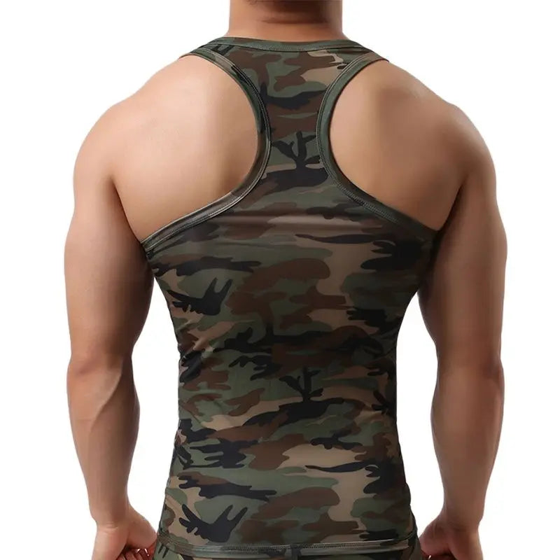Débardeur Homme Militaire Arrière
