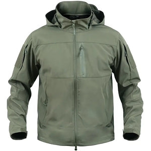 Veste Style Militaire Homme Verte