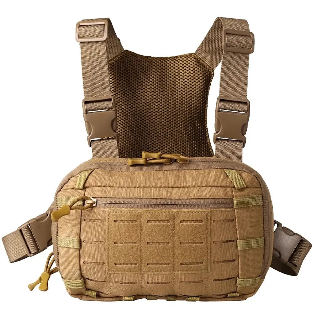 Sacoche Poitrine Tactique Homme Coyote