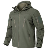Veste Militaire Imperméable Doublée Polaire Kaki