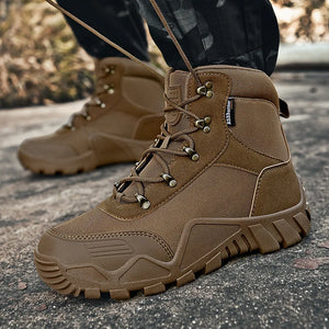 Bottines à Lacets Style Rangers Marron