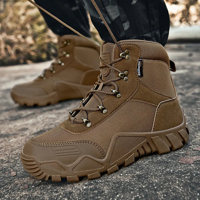 Bottines à Lacets Style Rangers Marron