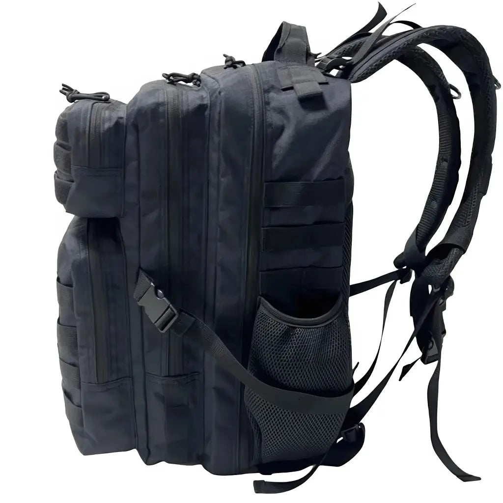 Sac à Dos Militaire Noir 40L Côté