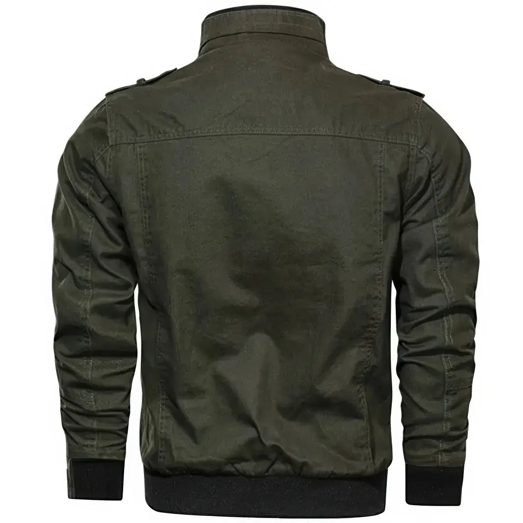 Veste Militaire Homme Coton Verte
