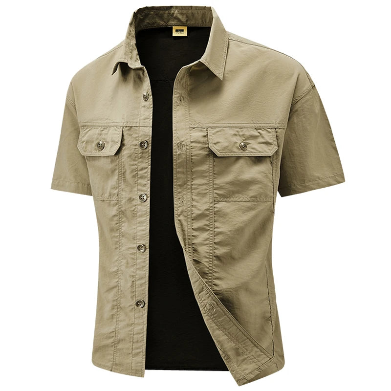 Chemise Homme Militaire Beige