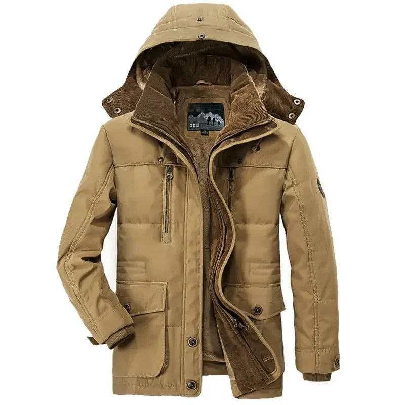 Veste Militaire Chaude Homme Beige