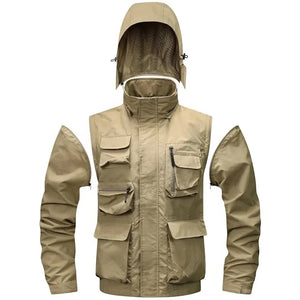 Veste Militaire Homme Printemps Beige