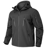 Veste Militaire Imperméable Doublée Polaire Noire