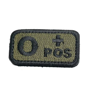 Patch Militaire Groupe Sanguin O+