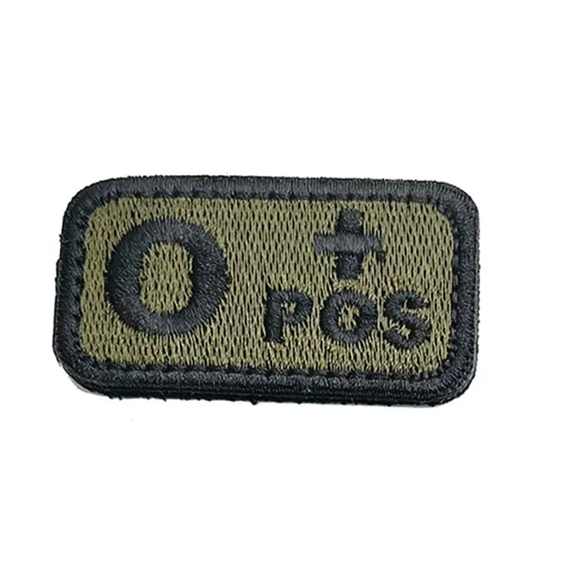 Patch Militaire Groupe Sanguin O+