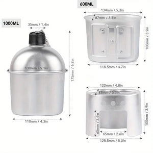 Gourde et Quart Militaire Dimensions