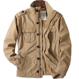 Veste Motif Militaire Homme Beige