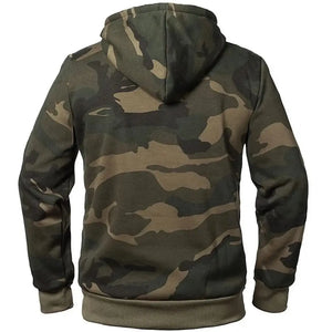 Sweat à Capuche Militaire Vert