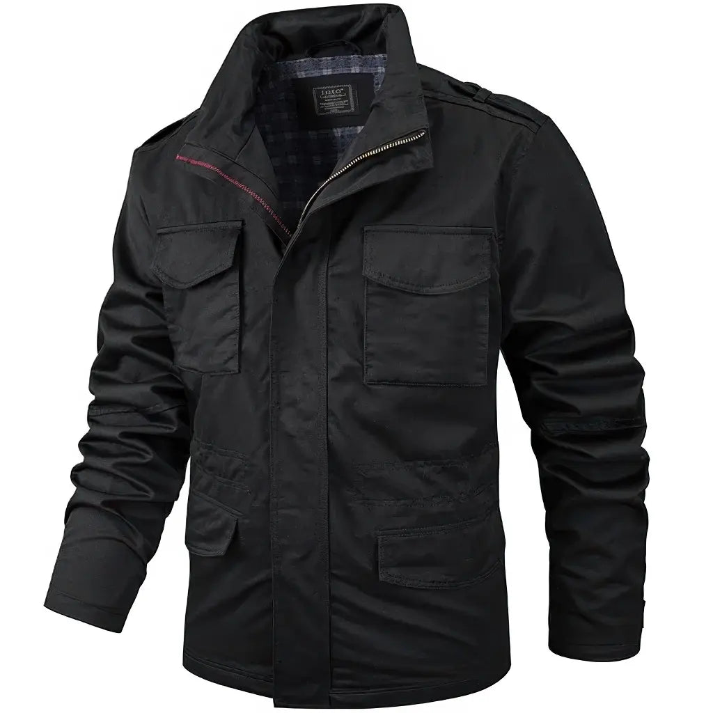 Veste Militaire Noire Homme
