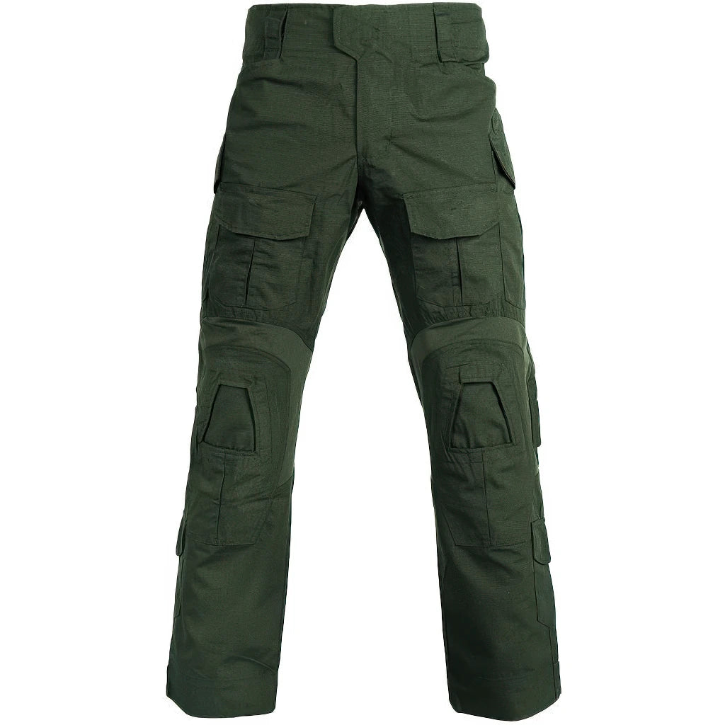 Pantalon militaire combat homme vert, vue de face